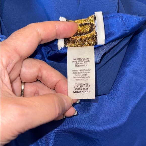 Dollar Blue Sleeveless Midi Dress Formal Elegant Flowy Women's Size M - Picture 14 of 14